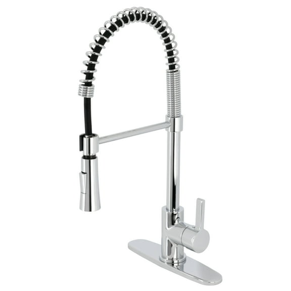 Gourmetier LS8671CTL Continental Single-Handle Deck-Mount Pre-Rinse Kitchen Faucet, Polished Chrome