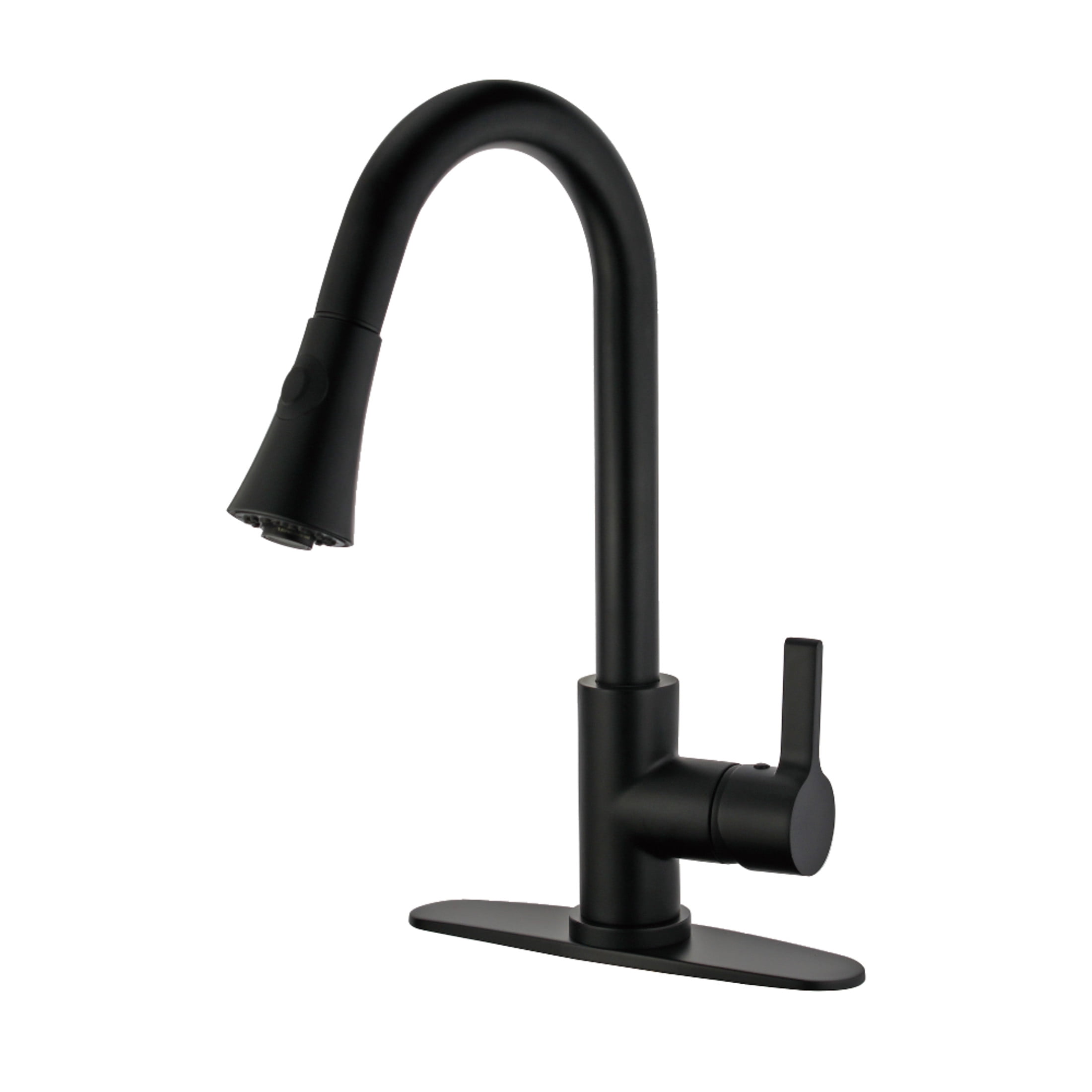 Kingston Brass LS8720CTL Continental Single-Handle Pull-Down Kitchen Faucet in Matte Black
