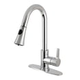 thumbnail image 1 of Kingston Brass LS8721CTL Continental Single-Handle Pull-Down Kitchen Faucet in Polished Chrome, 1 of 9