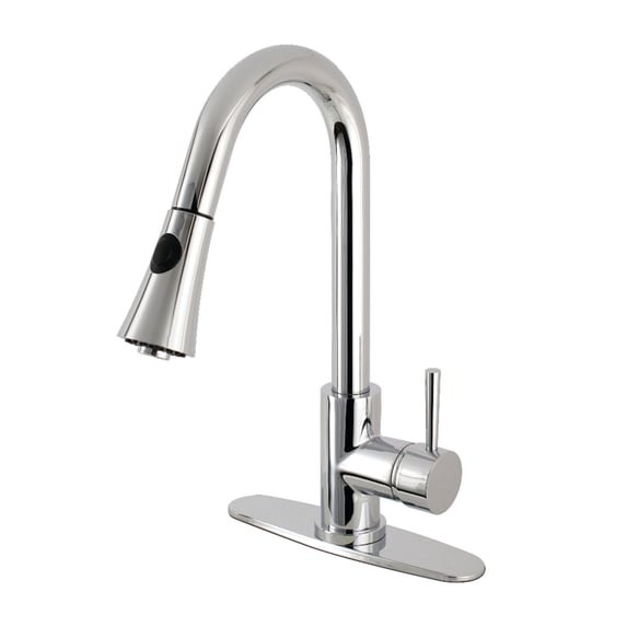 Kingston Brass LS8721DL Concord Single-Handle Pull-Down Kitchen Faucet in Polished Chrome
