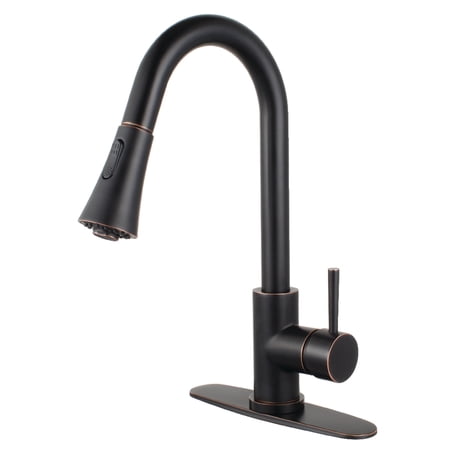 Kingston Brass LS8726DL Concord Single-Handle Pull-Down Kitchen Faucet in Naples Bronze
