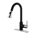 thumbnail image 1 of Kingston Brass LS8727CTL Continental Single-Handle Pull-Down Kitchen Faucet in Matte Black/Polished Chrome, 1 of 8