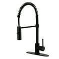 thumbnail image 1 of Gourmetier LS8770DL Concord Single-Handle Pre-Rinse Kitchen Faucet, Matte Black, 1 of 2