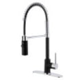 thumbnail image 1 of Gourmetier LS8777DL Concord Single-Handle Pre-Rinse Kitchen Faucet, Matte Black/Polished Chrome, 1 of 2