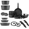 thumbnail image 1 of Gourmetific Cookware Set, 11/15 Piece Gourmetific Cookware Detachable Handle Set, Suitable for Kitchen, 1 of 7
