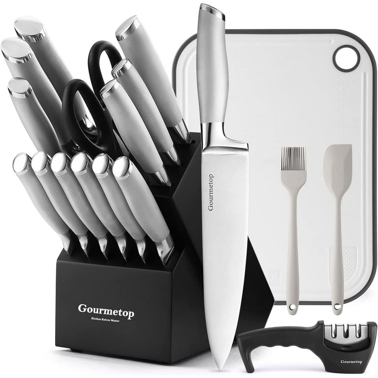 Gourmetop Knife Sets for Kitchen with Block Stainless Steel Chef