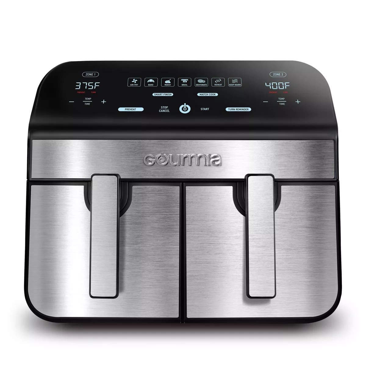 Gourmia 10-Qt. Dual Basket Digital Air Fryer with Smart