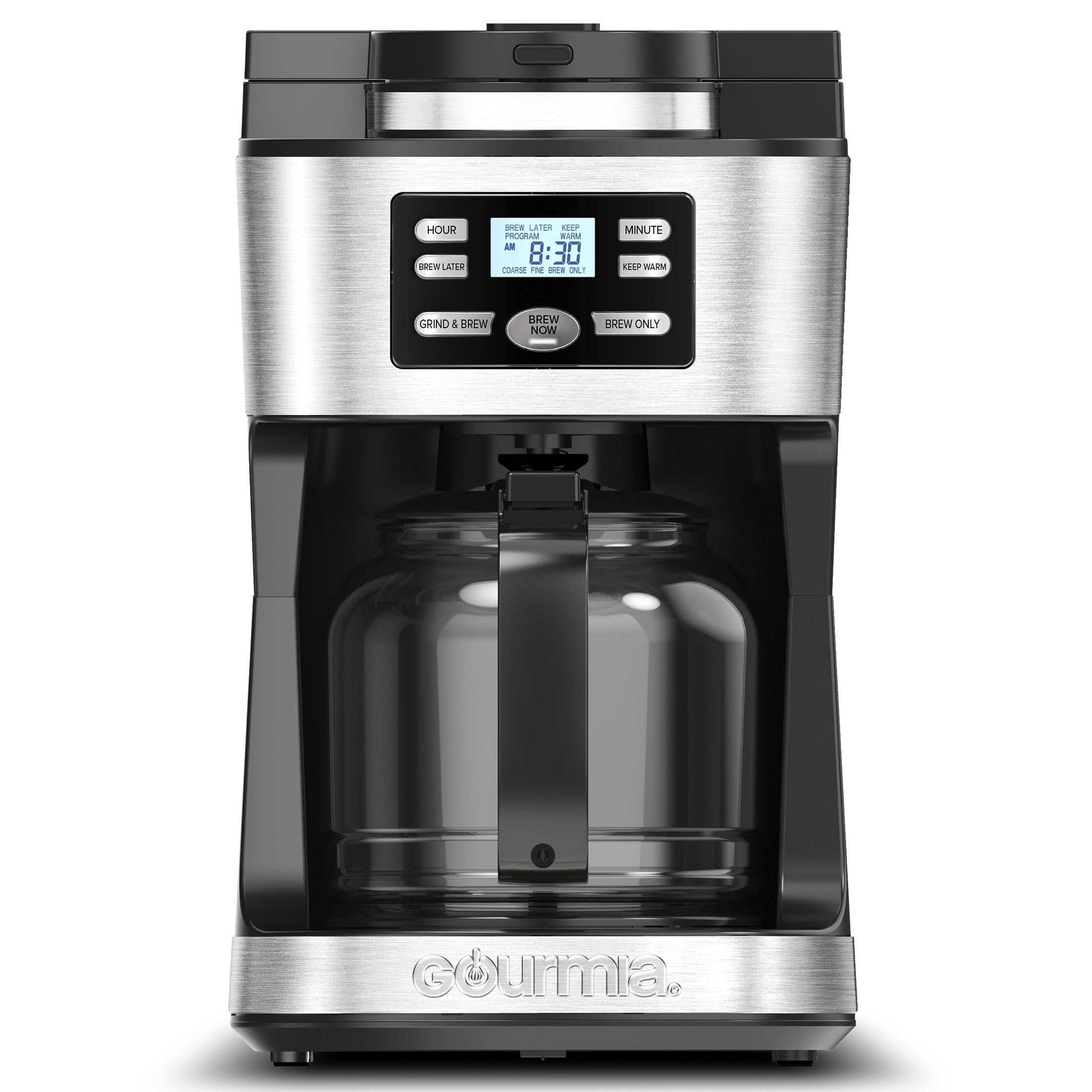 12-Cup Grind & Brew Coffee Maker with Integrated Grinder Black