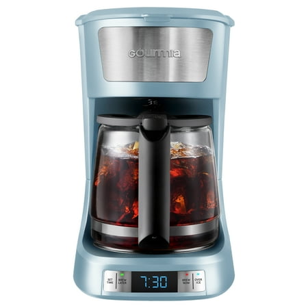 Gourmia 12 Cup Hot & Iced Coffee Maker with Keep Warm Feature - Blue, New