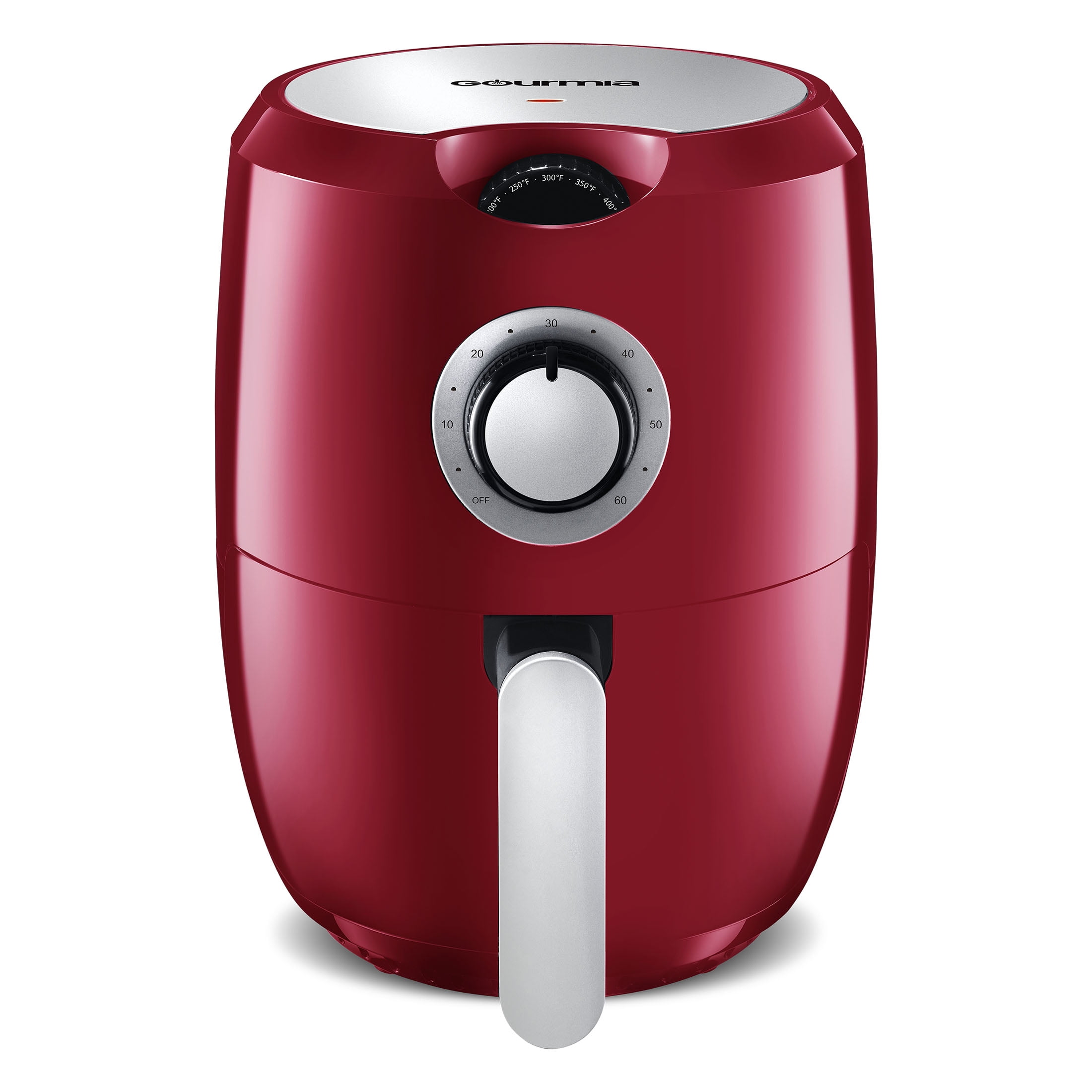 Gourmia 2.2 Qt Air Fryer with Dishwasher Safe Basket, Red GAF236. 12.5 High