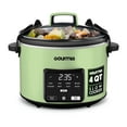 thumbnail image 1 of Gourmia 4.5 QT Programmable Slow Cooker, 5 Presets, Keep Warm, Green, 1 of 10
