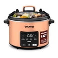 thumbnail interactive-video image 1 of Gourmia 4.5 QT Programmable Slow Cooker, 5 Presets, Keep Warm, Peach, 1 of 11