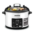 thumbnail interactive-video image 1 of Gourmia 4.5 QT Programmable Slow Cooker, 5 Presets, Keep Warm, White, 1 of 11