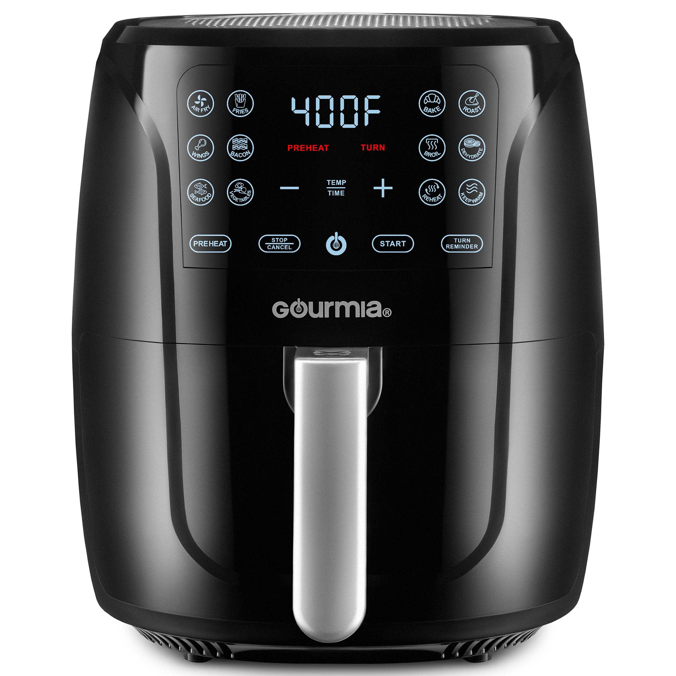 Gourmia 4 Qt Digital Air Fryer with Guided Cooking, Black GAF486 