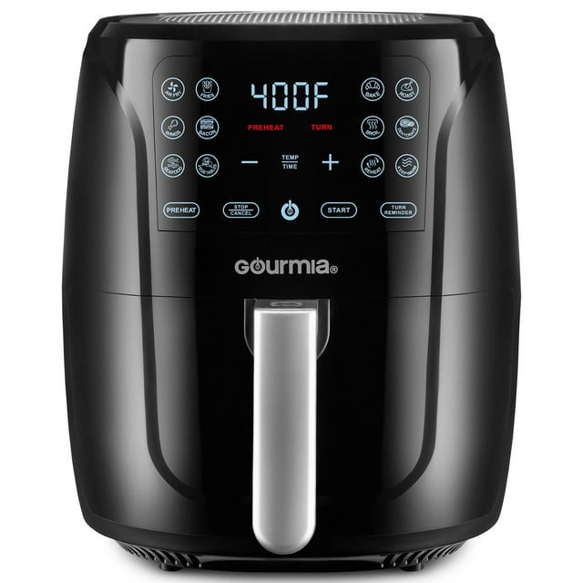 Gourmia 6-Qt Digital Air Fryer with Guided Cooking, Black GAF686, New, 13.2 H