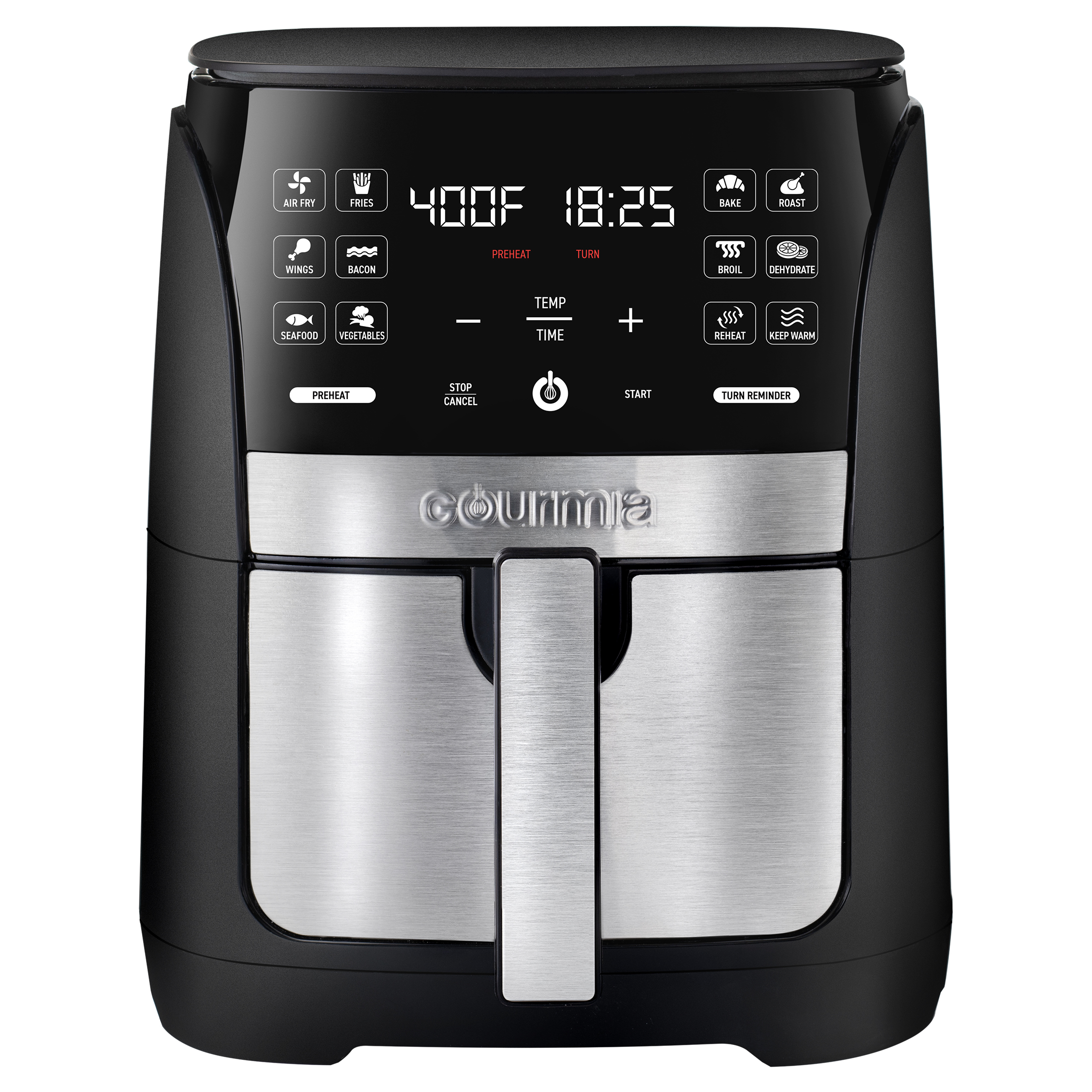 Gourmia 6 Qt Digital Air Fryer with Guided Cooking and 12 One-Touch Cooking Functions, 13.58 H, New - image 1 of 9