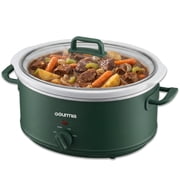 Gourmia 7 Qt Slow Cooker, 3 Heat Settings, Removable Ceramic Pot, Green