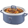 thumbnail image 1 of Gourmia 7 Qt Slow Cooker, 3 Heat Settings, Removable Ceramic Pot, Lavender, 1 of 11