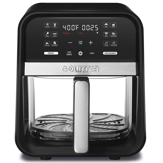 Gourmia GAF719 7-Quart Digital Air Fryer with Glass Basket and 12-One Touch