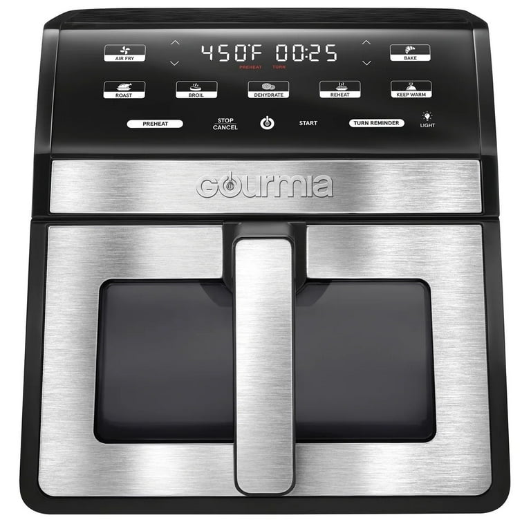 Gourmia Digital 8 qt Air Fryer, Black - Window, Light