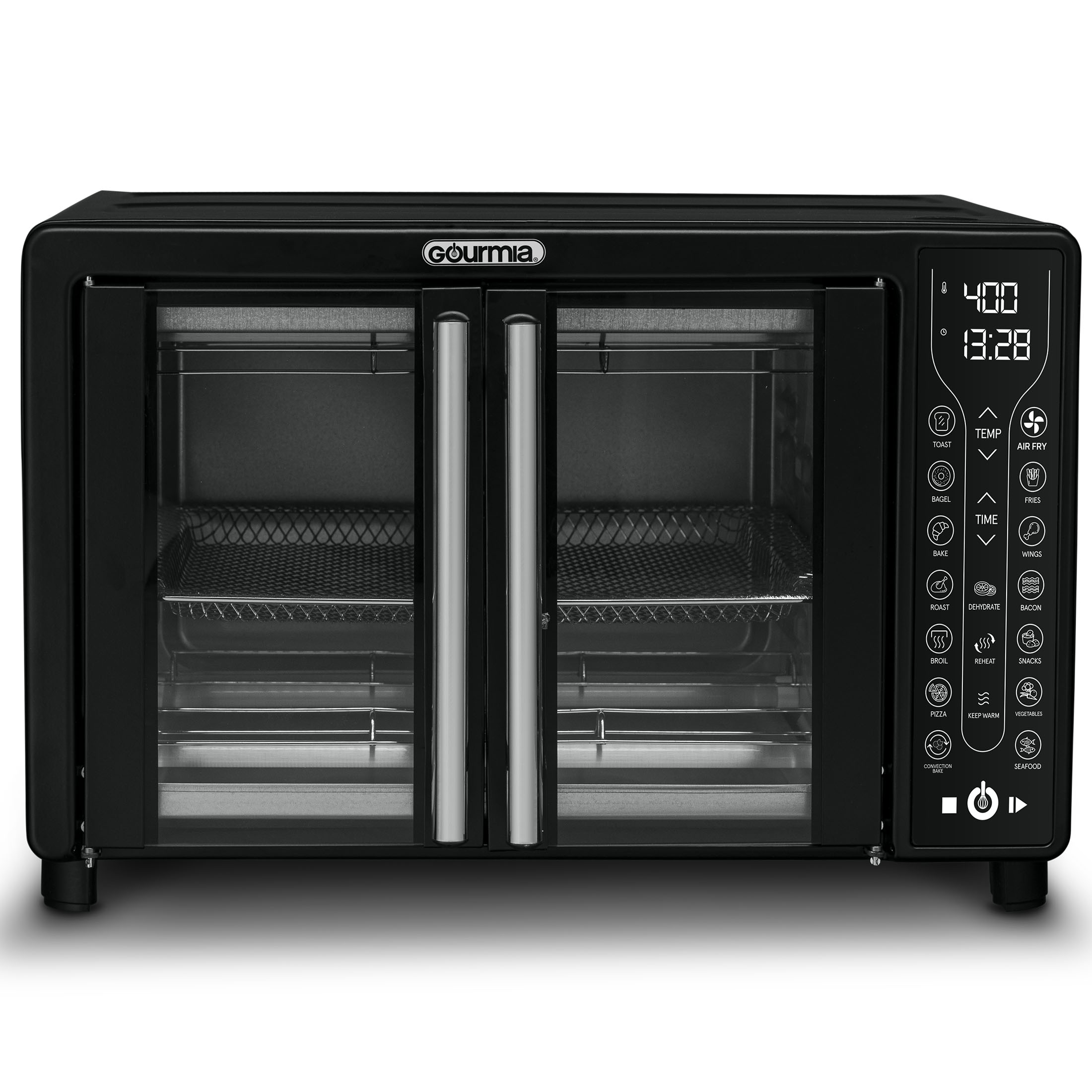 Gourmia Digital French Door Air Fryer Toaster Oven, Black - image 1 of 7