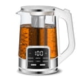 thumbnail image 1 of Gourmia Electric Kettle 1.7L with 6 Presets, Digital Display, and Tea Infuser, White, 1 of 12