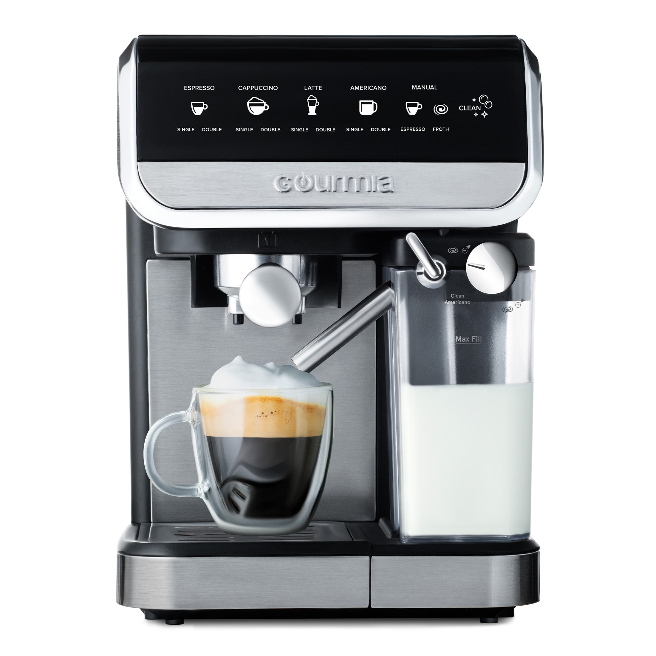Gourmia Espresso, Cappuccino, Latte & Americano Maker with Automatic