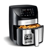 Gourmia 7 QT Air Fryer, 10 Presets, FryForce 360°, Digital, Stainless Steel