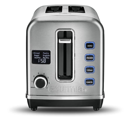 Gourmia GDT2650 Digital Multi-Function Stainless Steel Toaster with 5 Toast Functions and 7 Shade Settings