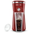 thumbnail image 1 of Gourmia Iced Coffee Maker with 25 fl oz. Reusable Tumbler, Red, 1 of 11