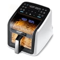 thumbnail interactive-video image 1 of Gourmia Panorama 7-QT Digital Air Fryer with Panoramic View, Holographic Display, & 12 Presets, White, 1 of 12
