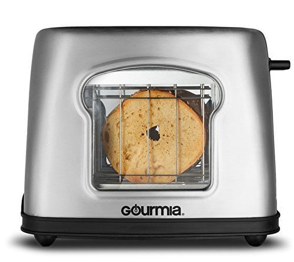 Toasters, Gourmia GWT230 - 2 Slice Motorized Toaster With See Through  Window - Adjustable Instant Temperature Controls, Removable Tray