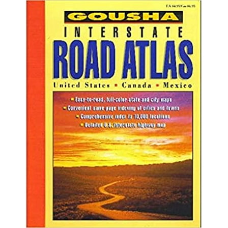 Pre-Owned Gousha Interstate Road Atlas United States, Canada, Mexico (Paperback) 0671891243 9780671891244