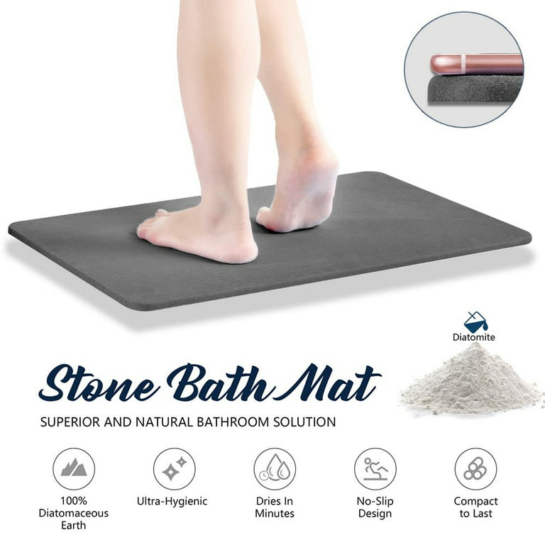 Diatomaceous Earth Bath Mat, Momo Lifestyle Absorbent Fast Drying