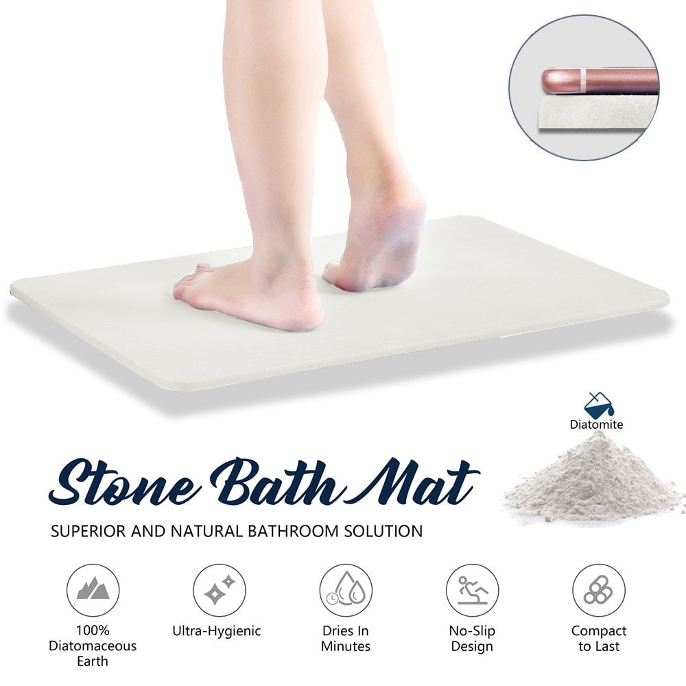 Best Diatomaceous Earth Mat?  Graplife Stone Bath Mat Review 