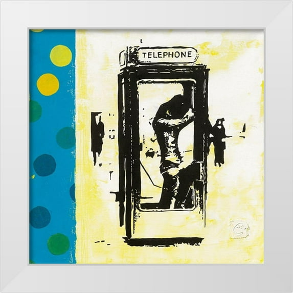 Gouy, Chrystelle 15x15 White Modern Wood Framed Museum Art Print Titled - Telephone