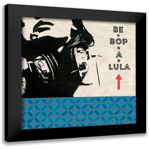 Gouy, Chrystelle 20x20 Black Modern Framed Museum Art Print Titled - Be Bop a Lula