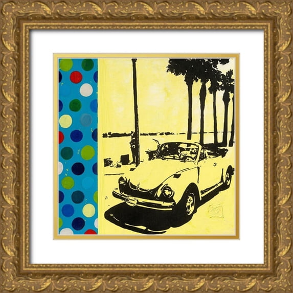 Gouy, Chrystelle 26x26 Gold Ornate Wood Framed with Double Matting Museum Art Print Titled - Coccinelle in the Sun