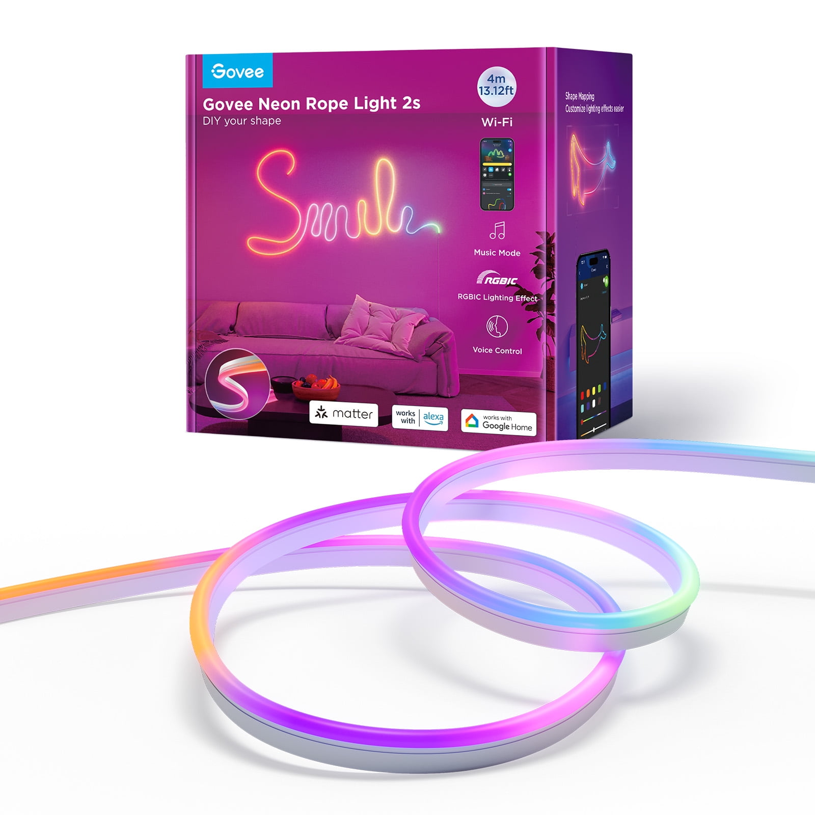 新品 Govee H61A2 LED ロープライト 5m アプリ対応 初売 Amazon