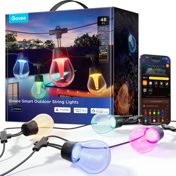 Govee 48ft Outdoor Clear Bulb String Lights