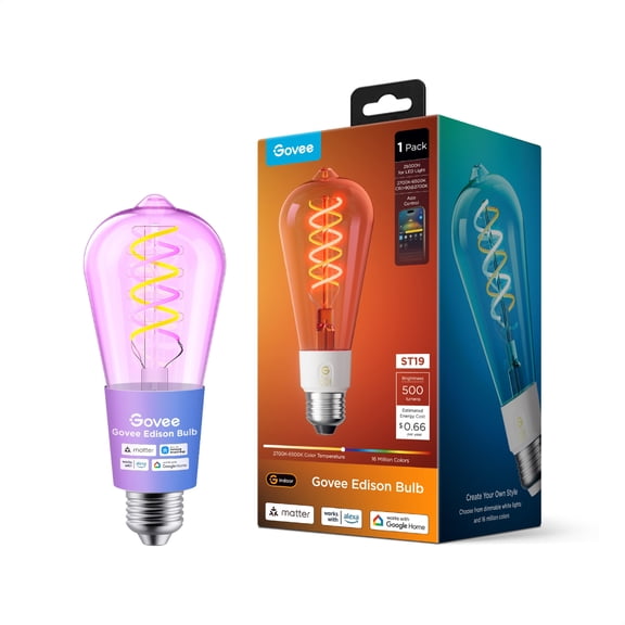 Govee 500LM RGBWW Smart ST19 LED Bulb 1 Pack