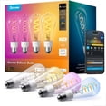 thumbnail image 1 of Govee 500LM RGBWW Smart ST19 LED Bulb 4 Pack, 64+ Scene Modes, Classic Design Bulb, High-Density COB Light Strips, Smart Control, 1 of 7