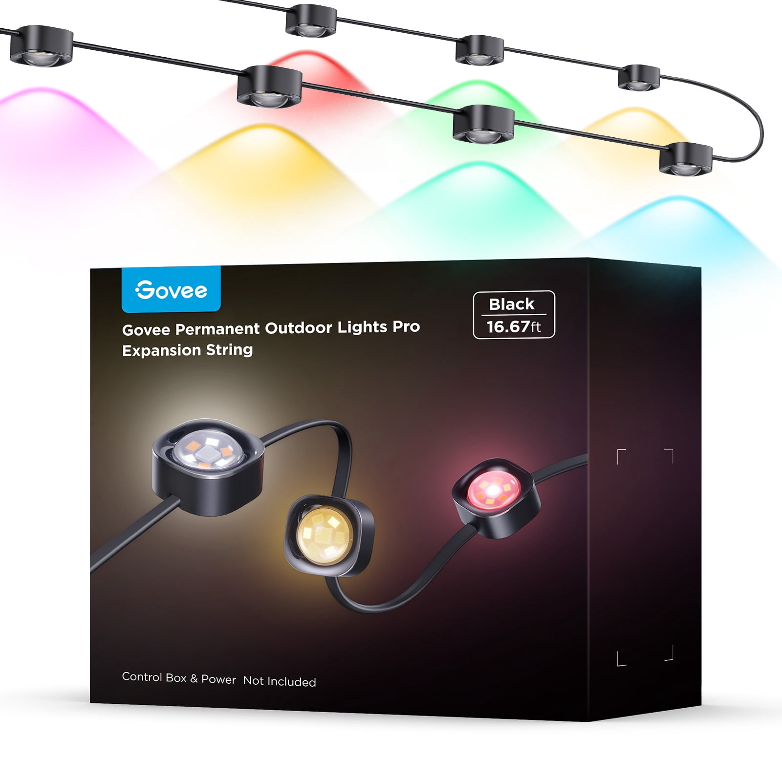 Govee Black Permanent Outdoor Lights Pro Expansion String