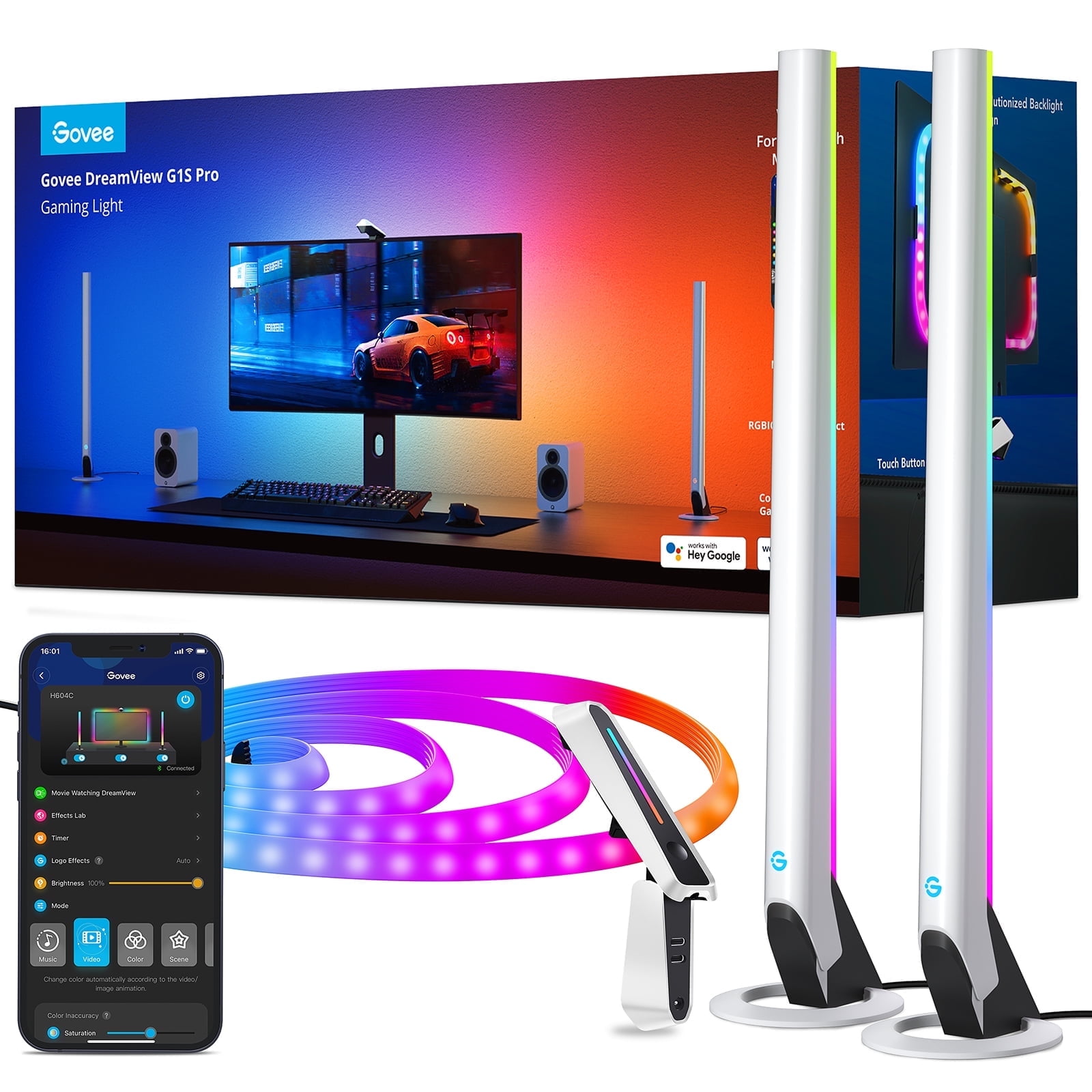 Govee DreamView G1S Pro Gaming LED Light for PC Monitor - Walmart.com