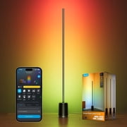 Govee Floor Lamp 3 Lite, Smart RGBIC LED Corner Lamp Compatible with Alexa, SmartThings, Matter, 1400lm Dimmable Color Changing Tall Standing Light with Music Sync for Living Room Bedroom Gaming Room