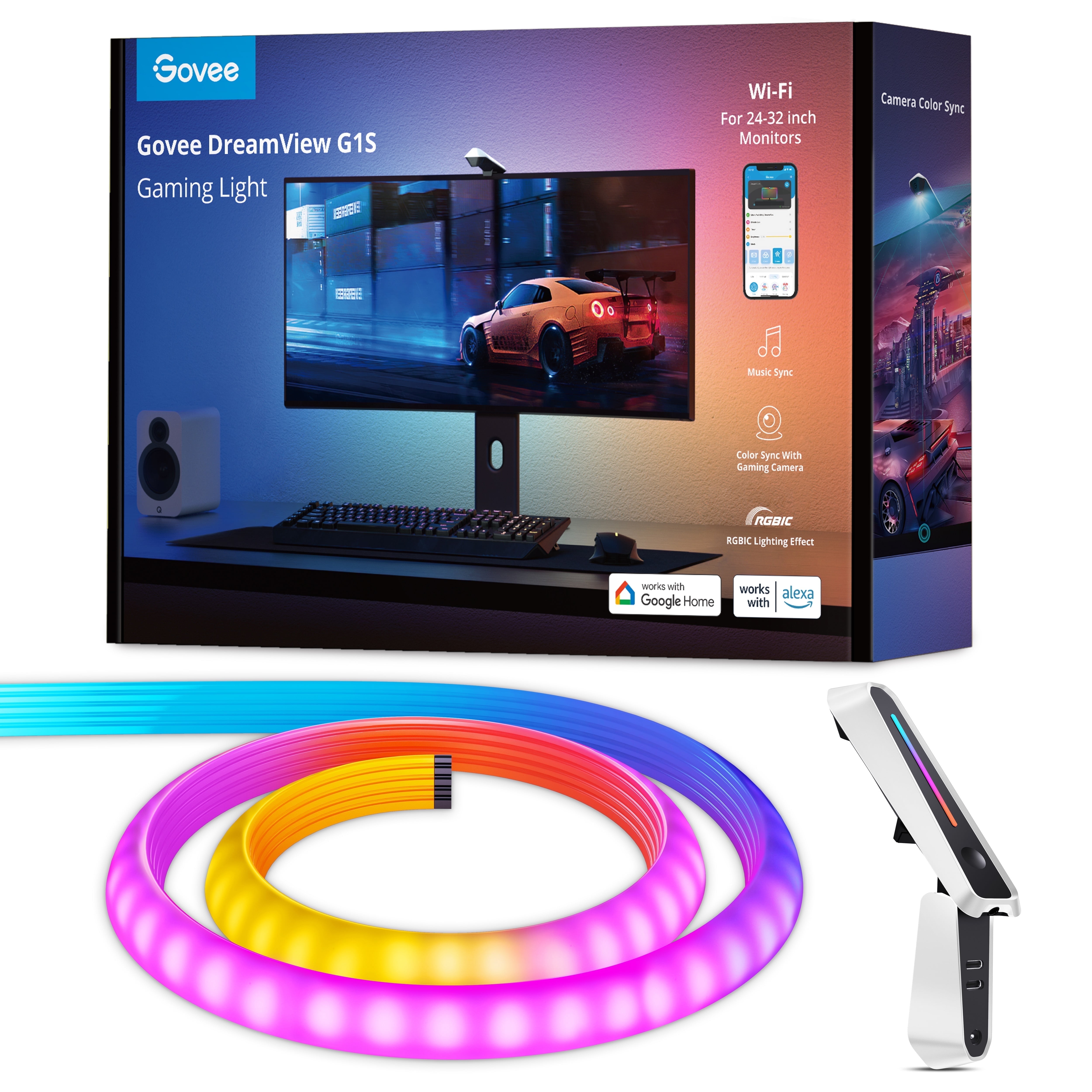 ◆コイズミ◆LEDスポットライト◆10個◆23年製◆E-2506DL17◆ Govee G1S RGB Monitor LED Strip Light with Camera for Gaming