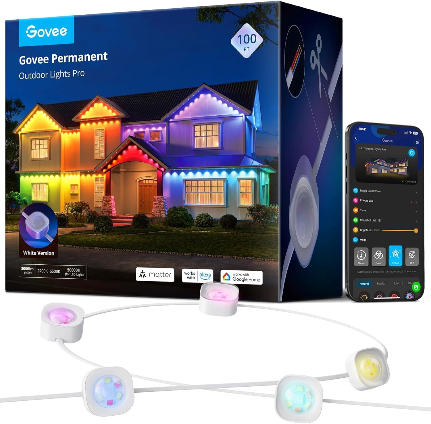 Govee 100ft White Permanent Outdoor Lights Pro