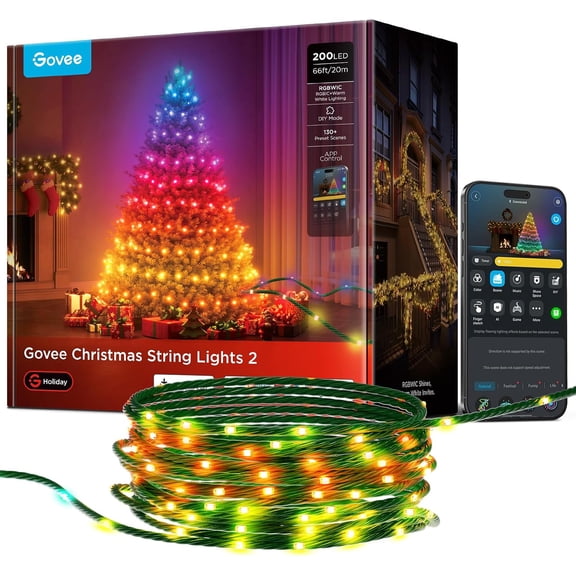 Govee Outdoor Christmas String Lights RGBWIC Lighting Effects