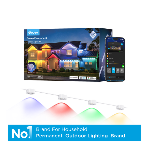 Govee Permanent Outdoor Lights Pro (White),150ft