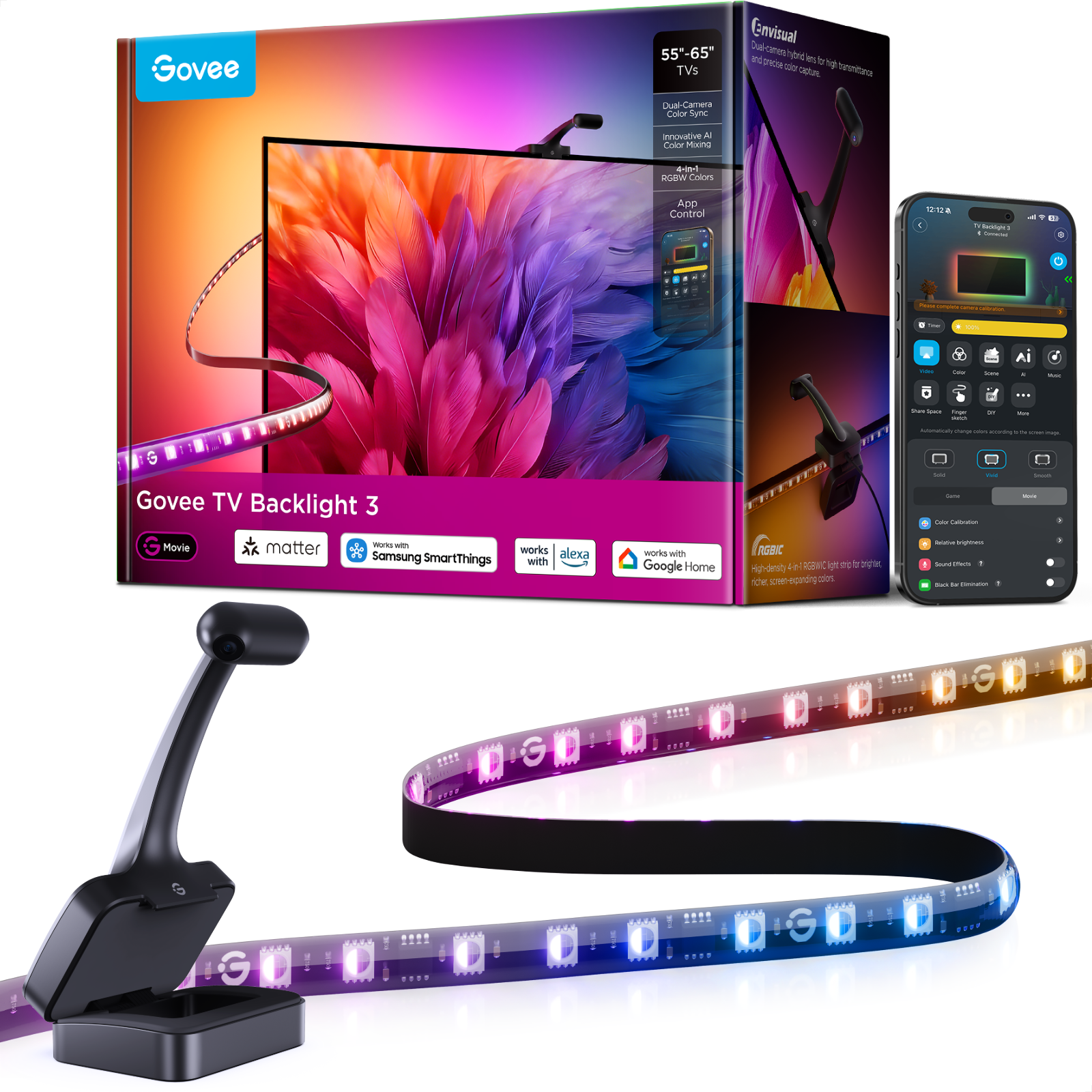 Govee TV Backlight 3 Lite for 55-65 inch TVs